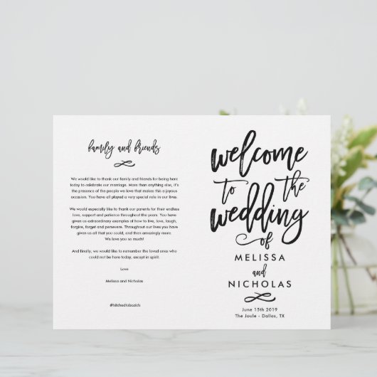 Eigen ontwerp - programma Melissa en Nicholas FINA (Staand voorkant)