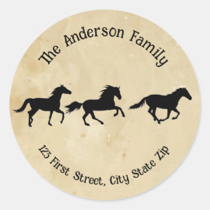 Eigen paarden Paardenrennen Boerderij Dier Ronde Sticker