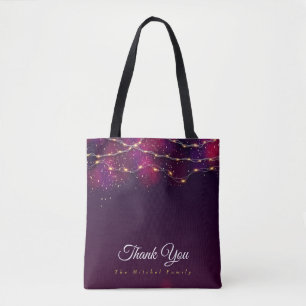 Eigen Paars goud bedankt kerstcadeau Draagtas