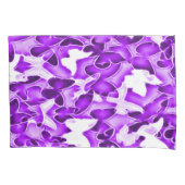 Eigen Paarse vlinder beschermt Camouflage Kussensloop (Voorkant)