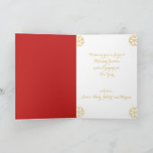 Eigen prettige kerst nieuwjaarsfeestdag Kaart (Binnen)