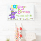 Eigen prinses Beer 5th Birthday Party Spandoek (Insitu)