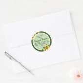 Eigen productlabel op zonnebloembalm ronde sticker (Envelop)