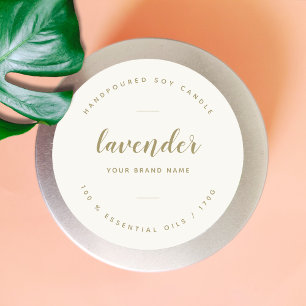 Eigen productlabel voor ivoorverpakkingen ronde sticker