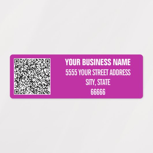Eigen QR-code Bedrijfsnaam Adres Kleurlabels Labels (Design 2)