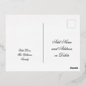 Eigen rode en gouden tekst met kerstkaarsen folie feestdagen briefkaart (Achterkant)