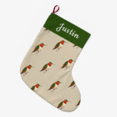 Eigen roofvogel grote kerstsok (Voorkant (Hangend))