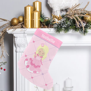 Eigen roze kleincprinses kleine kerstsok