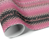 Eigen roze stripes Patroon, aangepast omlooppapier Cadeaupapier (Rol Hoek)