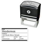 Eigen rubberen stempel voor schrijfmachine - Adres (In situ)