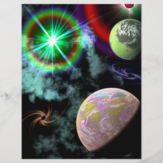 Eigen ruimtebrochures voor ruimtecentrarium flyer (Achterkant)