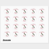 Eigen Santa Hummingbird Ronde Sticker (Vel)