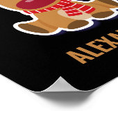 Eigen schattige Rudolf-rendierkerstman Poster (Hoek)