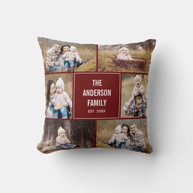 Eigen Sierkussen voor vierkant fotocollage (Voorkant)
