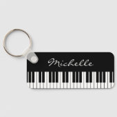 Eigen sleutelhanger voor zwarte en witte pianosleu (Achterkant)