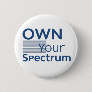 Eigen Spectrum – Autisme Bewustzijn Maand Blauw Ronde Button 5,7 Cm
