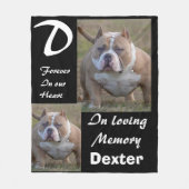 Eigen stier met hoofdfoto Memorial Fleece Deken (Voorkant)