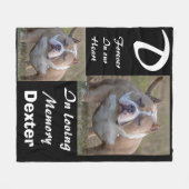 Eigen stier met hoofdfoto Memorial Fleece Deken (Voorkant (Horizontaal))
