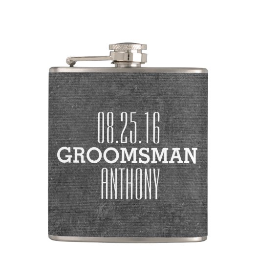 Eigen  stijl bruiloft Groomsman Flask Heupfles (Voorkant)