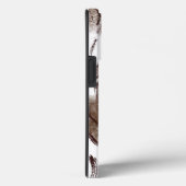 Eigen stijlvolle bruine Waterverf Floral Monogram Case-Mate iPhone Case (Achterkant / Rechts)