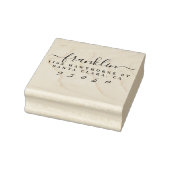 Eigen stijlvolle script familienaam retouradres 	rubberstempel (Stempel)