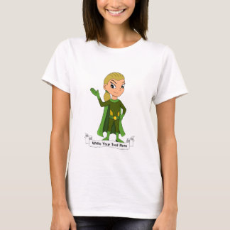 Eigen superheld cartoon t-shirt