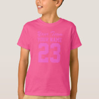 Eigen team Roze meisjes Naam Kinder sport Jersey