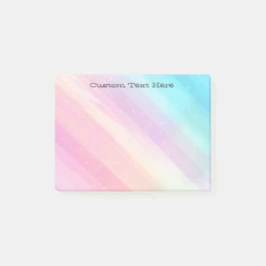 Eigen Tekst | Grote pastellijnen Post-it® Notes (Voorkant)