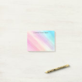 Eigen Tekst | Grote pastellijnen Post-it® Notes (Op bureau)