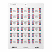 Eigen tekst Pools folklore Wycinanki Label (Full Sheet)