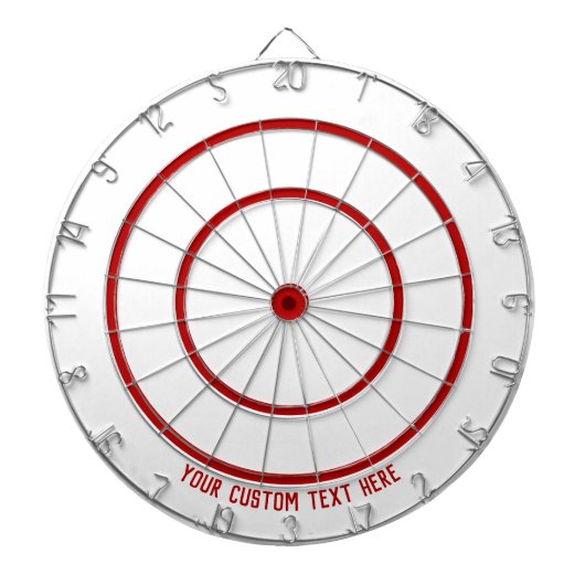 Eigen tekst, rode dubbele en driedubbele secties,  dartbord (Voorkant)