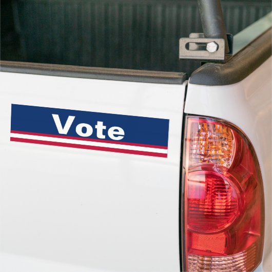 Eigen Tekst | Rode Witte en Blauwe Stemming Bumpersticker (Op Truck)