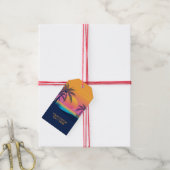 Eigen tekst Tropische Island Sunset Cadeaulabel (Met Touw)