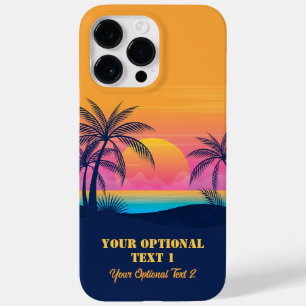 Eigen tekst Tropische Island Sunset Case-Mate iPhone 14 Pro Max Hoesje