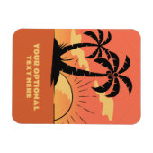 Eigen tekst Tropische Island Sunset Magneet (Horizontaal)