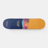 Eigen tekst Tropische Island Sunset Skateboard (Horizontaal)