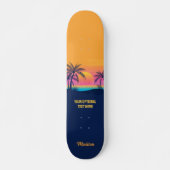 Eigen tekst Tropische Island Sunset Skateboard (Voorkant)