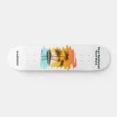 Eigen tekst Tropische Island Sunset Skateboard (Horizontaal)