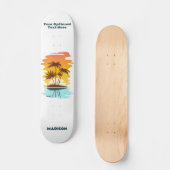 Eigen tekst Tropische Island Sunset Skateboard (Voorkant)