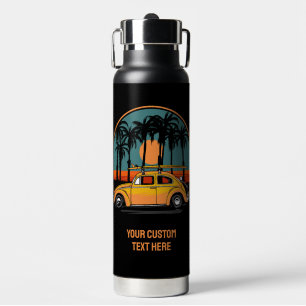 Eigen tekst Tropische Surfer Sunset Waterfles