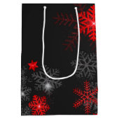 Eigen tekst zwart rood thema Nieuwjaar Medium Cadeauzakje (Achterkant)