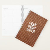 Eigen tekstetiket Brick-muur Planner (Display)