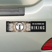 Eigen thema Boomstructuur buitenshuis Bumpersticker (Op auto)