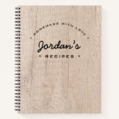 Eigen thuisproduct met liefdesrecept notitieboek (Voorkant)