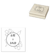 Eigen trouwstempel, rubbertrouwstempel, aangepast 	rubberstempel (Gestempeld)