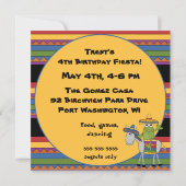 Eigen uitnodiging van kikkers Cinco de Mayo (Achterkant)