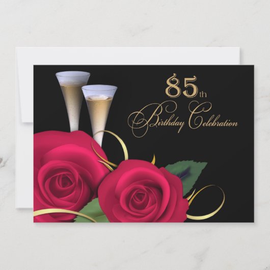 Eigen uitnodigingen voor viering 85e verjaardag (Voorkant)