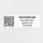 Eigen uw bedrijfsnaam adres QR-codebabels Labels (Design 2)