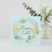Eigen veer-vlinderkoepelkoepels, gelukkig paasen feestdagenkaart (Staand voorkant)