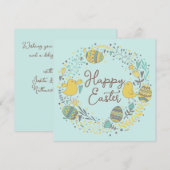 Eigen veer-vlinderkoepelkoepels, gelukkig paasen feestdagenkaart (Voorkant / Achterkant)